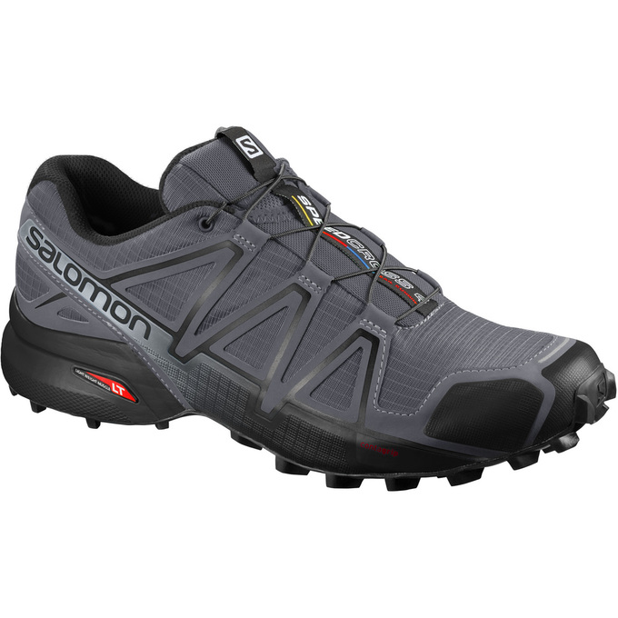 Chaussures De Trail Running Salomon Homme Grise / Noir - Salomon SPEEDCROSS 4 WIDE - France (2409-KW